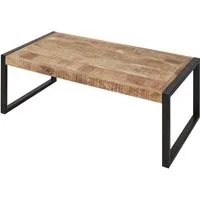 table basse rectangulaire mango marron - bois mango massif - athm design - 120 x 60 cm