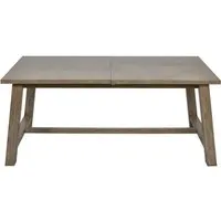 table de repas extensible - athm design - noemi - acacia massif - marron - 180 x 100 cm + rallonge 50 cm