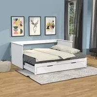 lit gigogne avec rangements  alfio avec rangements - 2 couchages de 90 x 190 cm