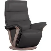 fauteuil de relaxation électrique cuir anthracite - fruity - l 81 x l 89 x h 113