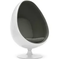 fauteuil oeuf & egg blanc & gris