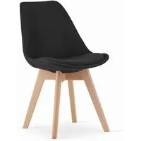 norni - lot de 4 chaises de salle à manger - 48.5x54x84 cm - chaise de table style moderne - noir 48,5x54x84