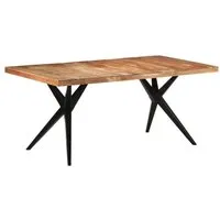 table de salle à manger luxe en bois d'acacia massif - chez star® - 180x90x76 cm - noir - contemporain - design