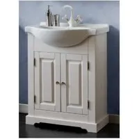 romantic - ensemble meuble vasque de salle de bain - bois - 85 cm - romantic nowy