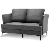 relax4life canapé 2 places, sofa de salon avec 2 coussins amovibles en tissu lin, meuble de salon/chambre/bureau, charge 370kg,