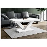 table basse design 120 cm x 60 cm x 49 cm - blanc