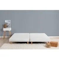 deko dream rakenne - sommiers tapissiers à lattes x 2 - 180 x 200 - bois massif blanc + pieds