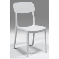 chaise de jardin calipso areta - blanc - lot de 4 - 53 x 46 x h 88 cm - résine de synthèse