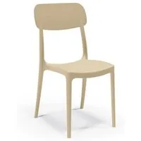 chaise de jardin calipso areta - résine - jaune - lot de 4 - 53 x 46 x h 88 cm