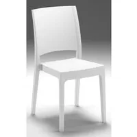 chaise de jardin flora areta - blanc - lot de 4 - 52 x 46 x h 86 cm - utilisation domestique et collective