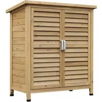 armoire de jardin - outsunny - remise pour outils sur pied - toit bitumé - bois sapin autoclave vert