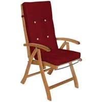 6x coussin de chaise - chaise à dossier haut rouge