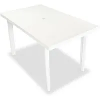 table de jardin blanc 126 x 76 x 72 cm plastique   59677