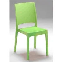 chaise de jardin flora areta - lot de 4 - vert anis - résine - design