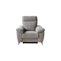 fauteuil relaxation électrique  en tissu harry coloris gris