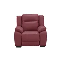fauteuil relaxation en cuir monday coloris rouge