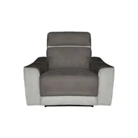 fauteuil relaxation électrique  en tissu night coloris gris