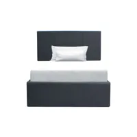 lit simple 90x190 cm chesterlight coloris noir