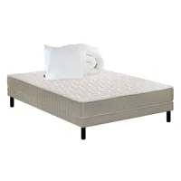 matelas ressorts + sommier 140x190 cm epeda pack finesse