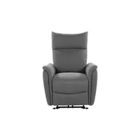 fauteuil relaxation électrique en tissu missouri coloris gris