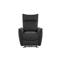 fauteuil relaxation électrique en tissu missouri coloris noir