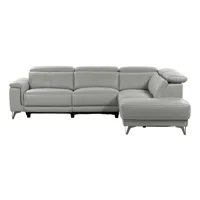 canapé d'angle relax électrique 4 places roxane coloris gris