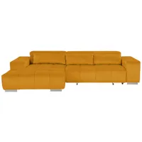 canapé d'angle relax électrique 4 places orion coloris jaune
