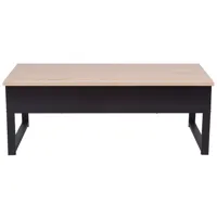 table basse relevable  logan coloris noir/chêne