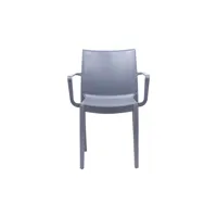 chaise avec accoudoirs popy coloris gris
