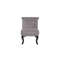 fauteuil crapaud en tissu marquis coloris gris
