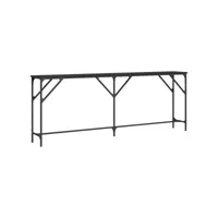 table console noir 200x29x75 cm bois d'ingénierie