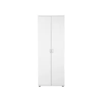 teo - armoire 2 portes 6 compartiments coloris blanc