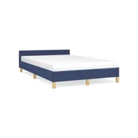 chambre lit adulte 120 x 200 cm cadre de lit avec tête de lit bleu tissu deco559547 - contemporain 347405-vd-confoma-lit-m02-6415