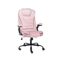 chaise de bureau rose velours 2
