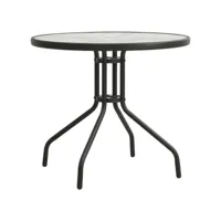 table de bistro anthracite ø80x71 cm acier
