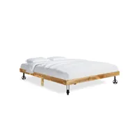 clicnbuy - lits & cadres de lit - cadre de lit bois massif de manguier 200 x 200 cm 285916