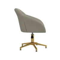 vidaxl chaise pivotante de bureau gris clair velours
