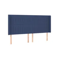 tête de lit avec oreilles - armoire de tête de lit bleu 203x16x118 128 cm tissu qaq75768 meuble pro