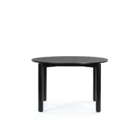 atlas - table à manger ronde en bois ø120cm - couleur - noir