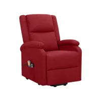 électrique fauteuil relaxation fauteuil de massage rouge bordeaux tissu 70x89x103,5 cm best00002644540-vd-confoma-fauteuil-m05-2960