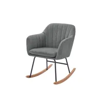 fauteuil elsa tissu gris rocking chair