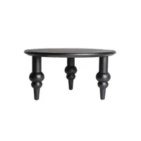 table basse en bois de bouleau noir 80x80x40 cm