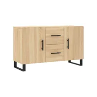 armoire multi-rangement de cuisine - buffet chêne sonoma 100x36x60cm bois d'ingénierie fr2024
