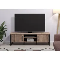 meuble tv cesar 166 cm chêne et noir azura-44931