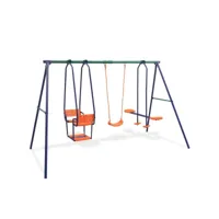 ensemble de balancelle avec 5 sièges balancelle de jardin  balancelle confort orange meuble pro frco39533