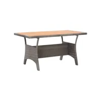 table de jardin gris 120x70x66 cm bois d'acacia massif