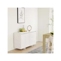 buffet,placard de cuisine,armoire meuble de rangement blanc 120x41x75 cm bois d'ingénierie  -con93605