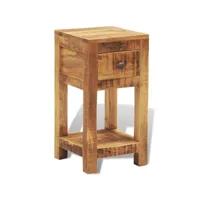 table de nuit chevet commode armoire meuble chambre avec 1 tiroir bois massif de manguier helloshop26 1402042