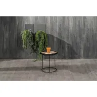 homemania table basse moderne - jay - noir, marron - 36 x 36 x 45 cm