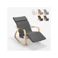 fauteuil à bascule en bois design scandinave avec repose-pieds réglable odense ahd amazing home design